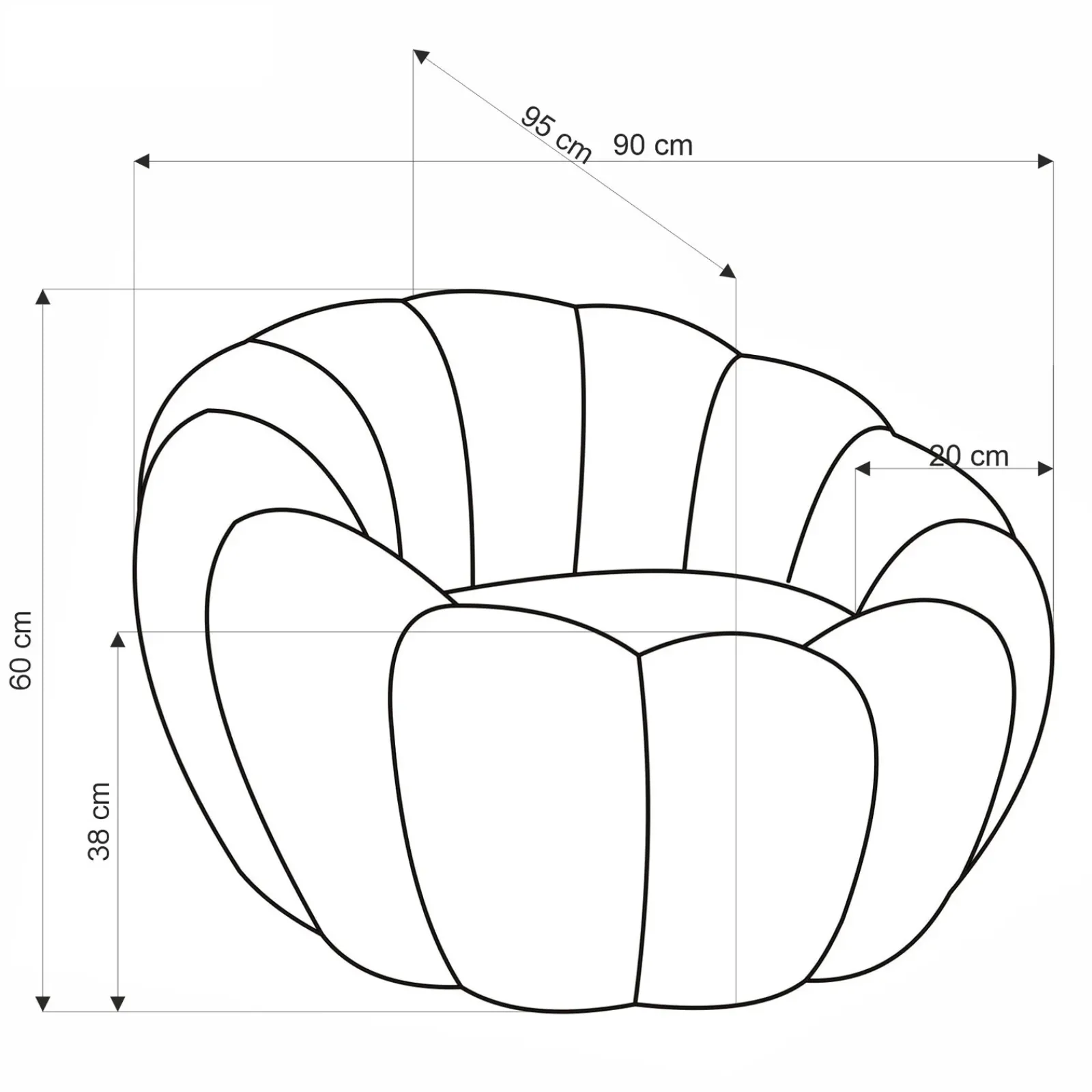 Garnero Arredamenti Poltroncine Imbottite-Poltrona imbottita in tessuto bouclé design moderno color Coccoluna Crema