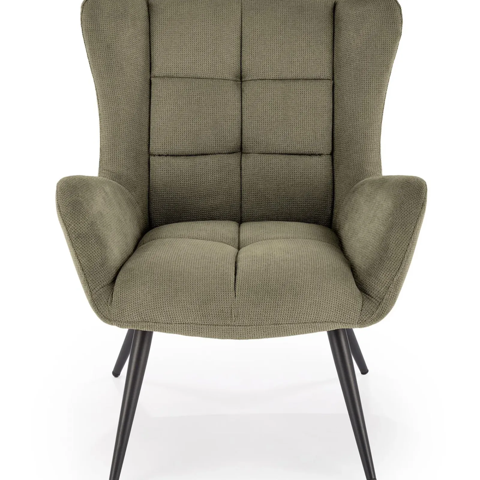 Garnero Arredamenti Poltrone Relax|Poltroncine Imbottite-Poltrona imbottita in tessuto oliva nero Snooz Verde