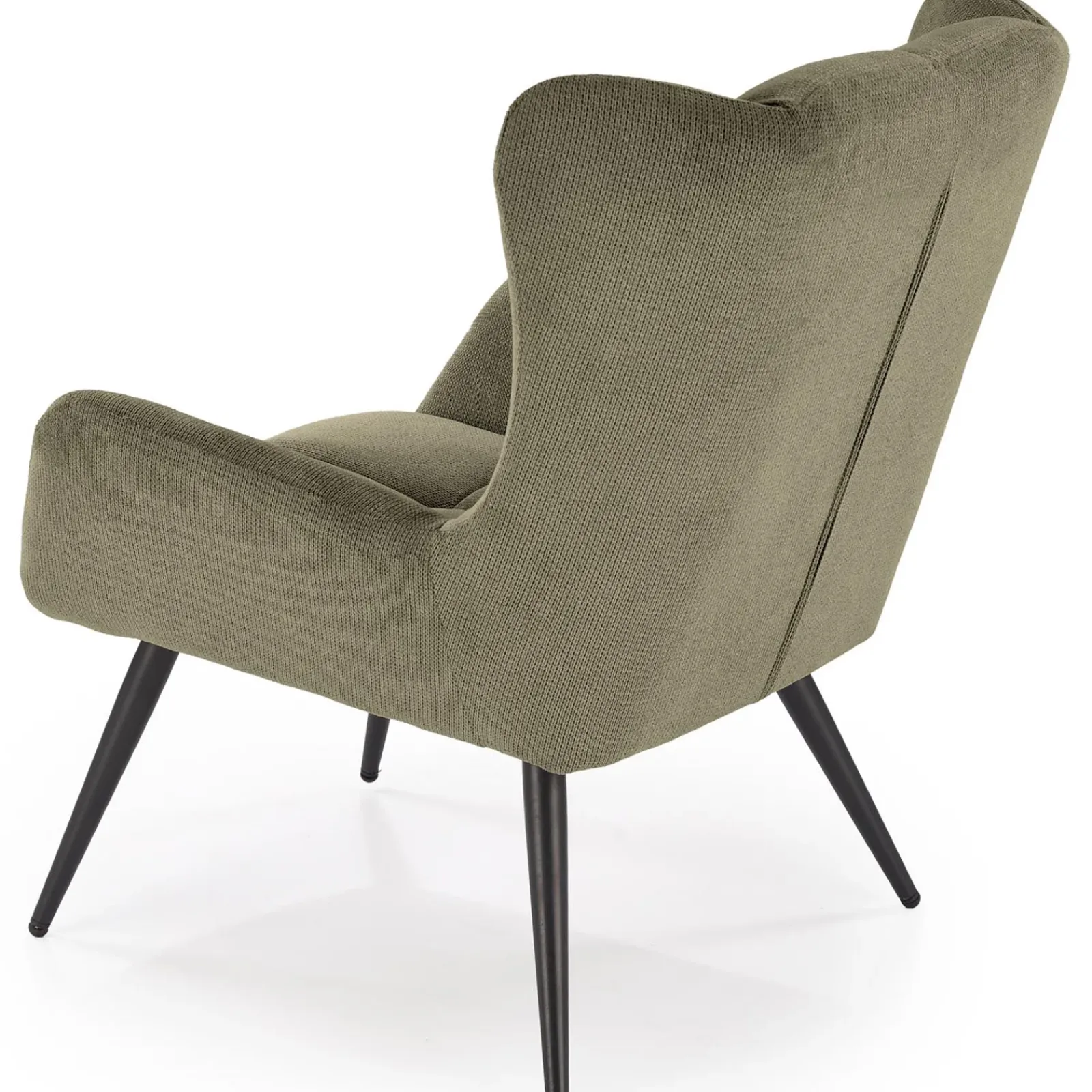 Garnero Arredamenti Poltrone Relax|Poltroncine Imbottite-Poltrona imbottita in tessuto oliva nero Snooz Verde