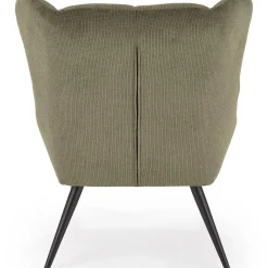 Garnero Arredamenti Poltrone Relax|Poltroncine Imbottite-Poltrona imbottita in tessuto oliva nero Snooz Verde