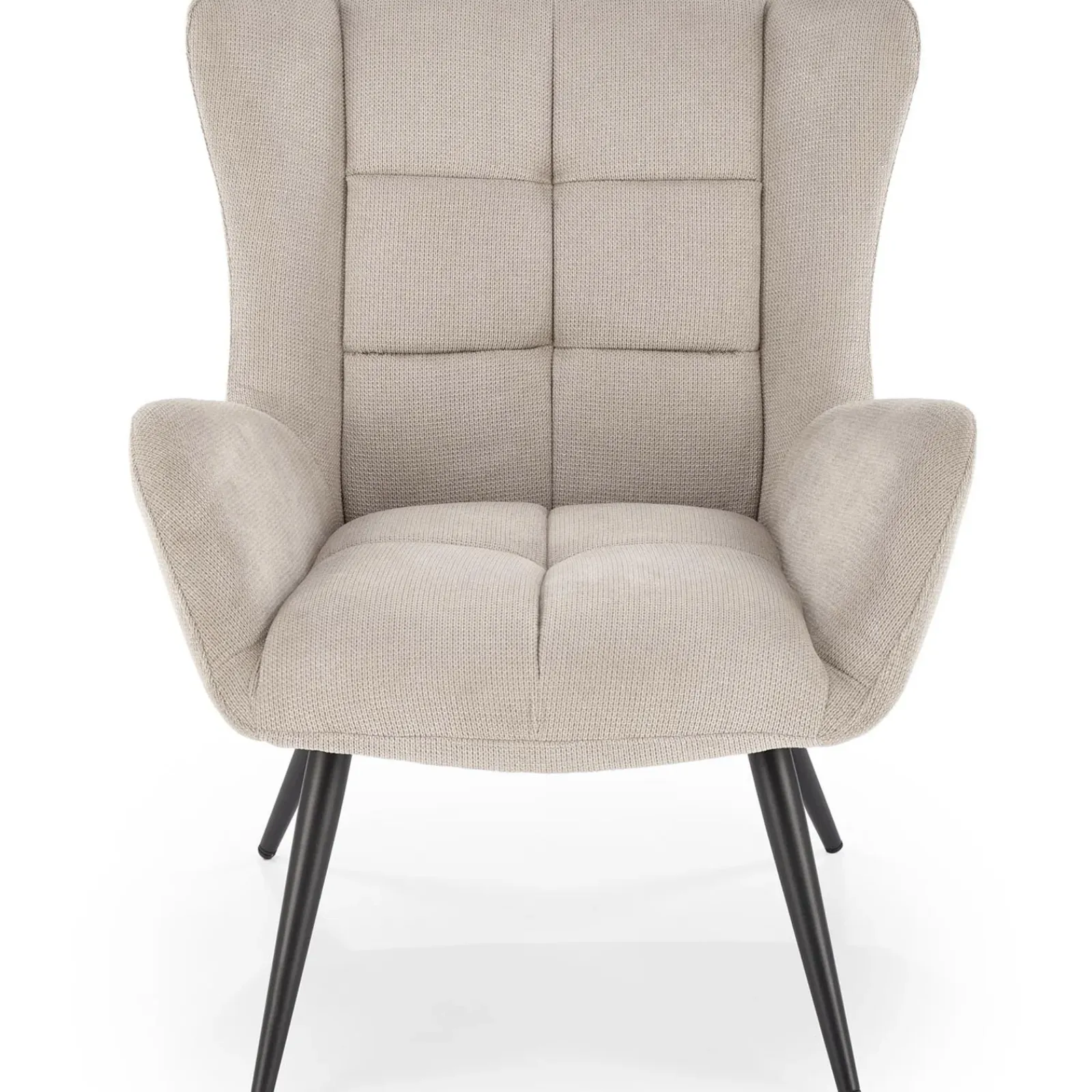 Garnero Arredamenti Poltrone Relax|Poltroncine Imbottite-Poltrona imbottita in tessuto nero Snooz Beige