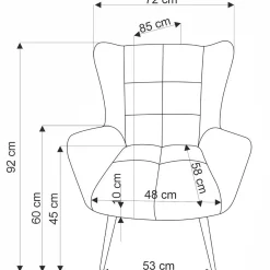 Garnero Arredamenti Poltrone Relax|Poltroncine Imbottite-Poltrona imbottita in tessuto nero Snooz Beige