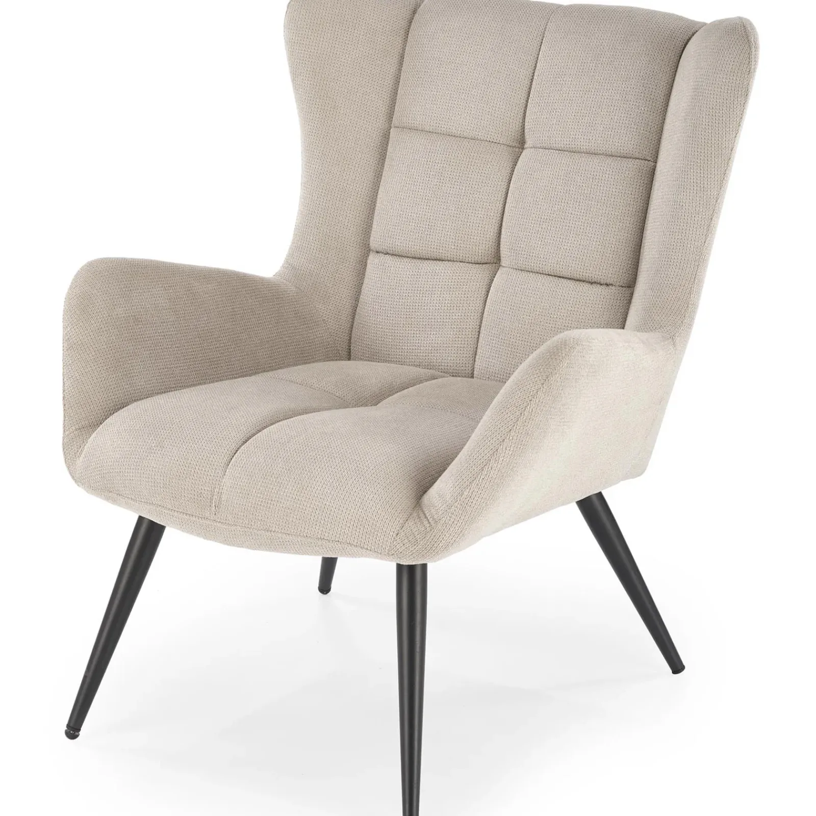 Garnero Arredamenti Poltrone Relax|Poltroncine Imbottite-Poltrona imbottita in tessuto nero Snooz Beige