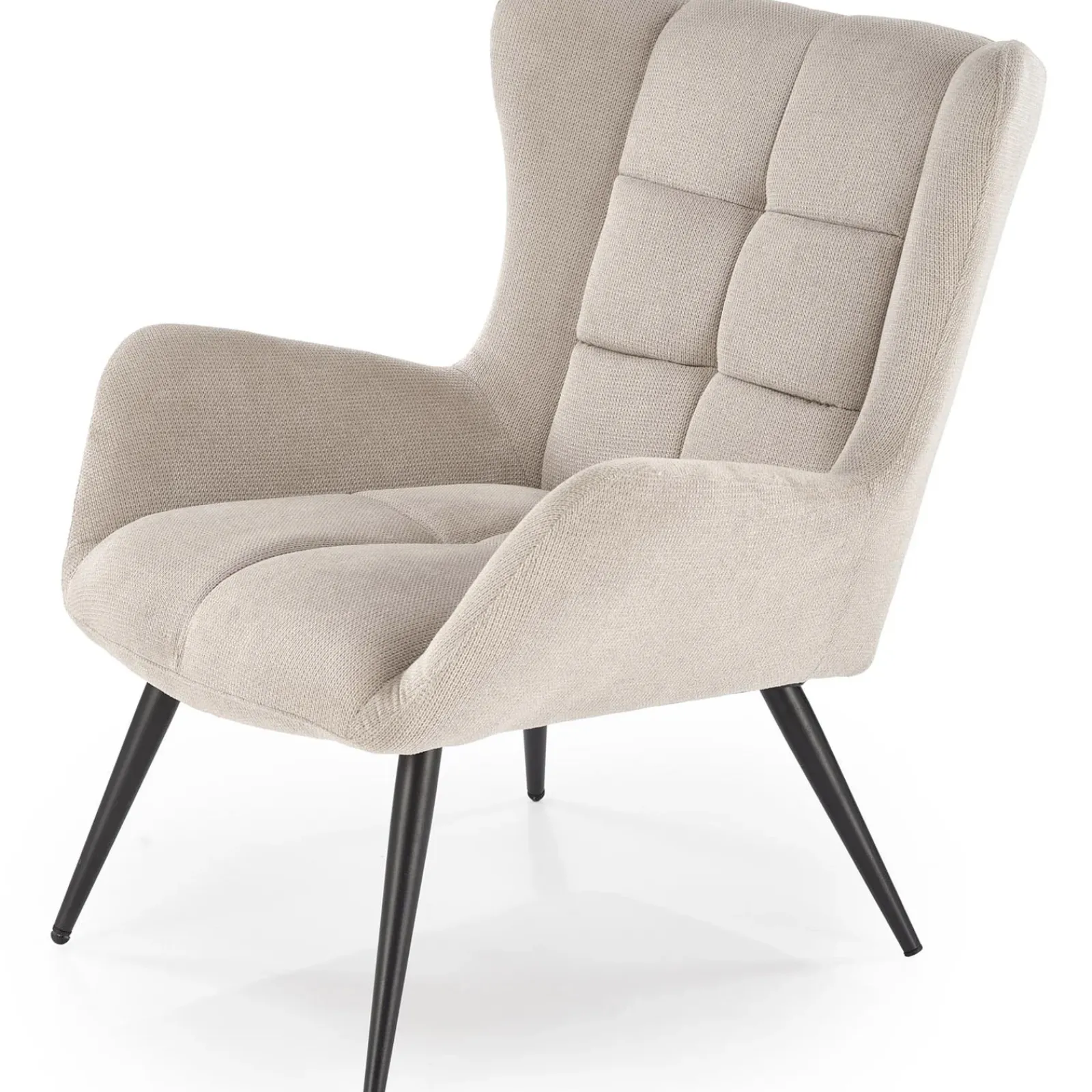 Garnero Arredamenti Poltrone Relax|Poltroncine Imbottite-Poltrona imbottita in tessuto nero Snooz Beige