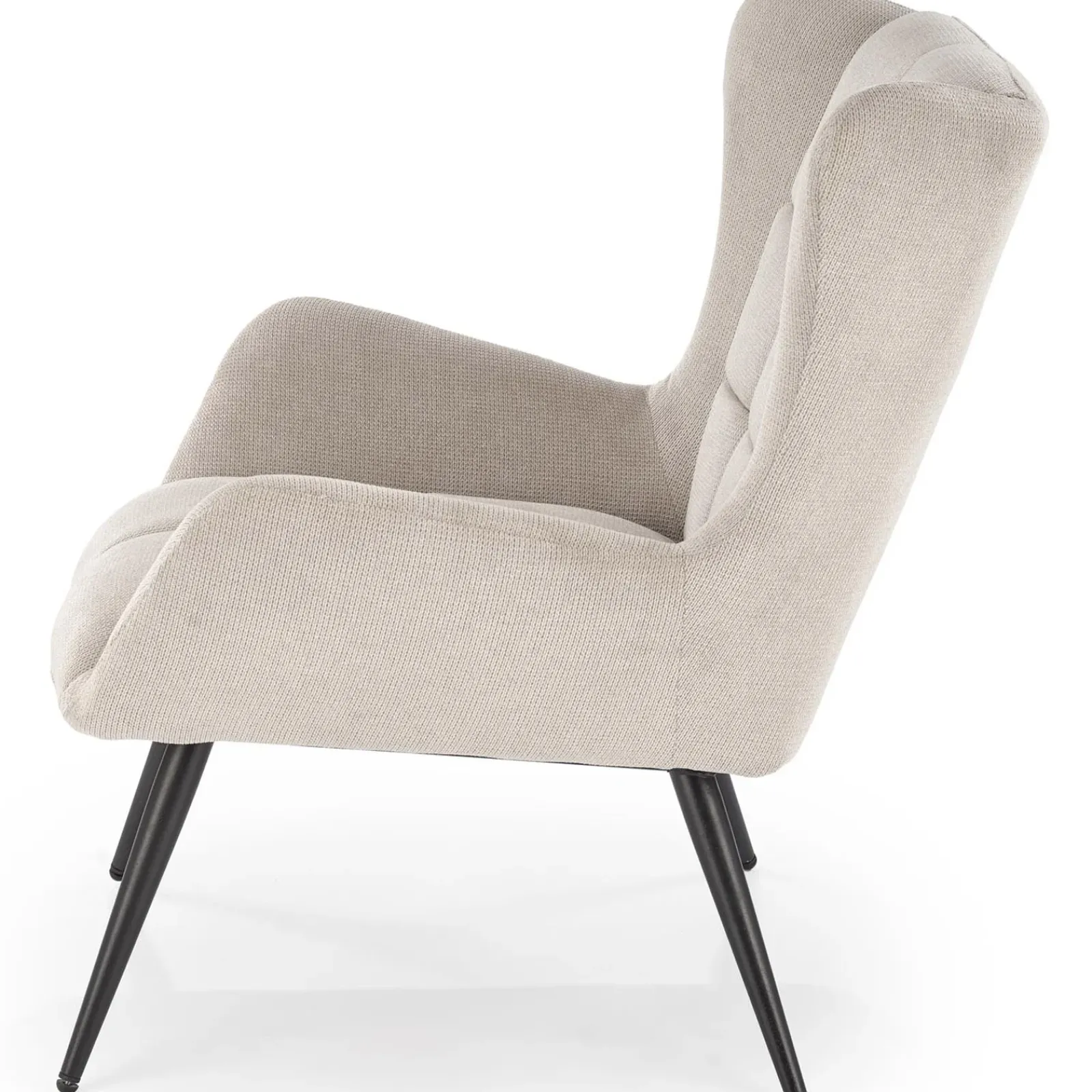 Garnero Arredamenti Poltrone Relax|Poltroncine Imbottite-Poltrona imbottita in tessuto nero Snooz Beige