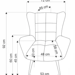 Garnero Arredamenti Poltrone Relax|Poltroncine Imbottite-Poltrona imbottita in tessuto nero Snooz Grigio