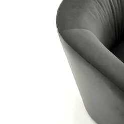 Garnero Arredamenti Poltrone Sala D'attesa|Poltrone Relax-Poltrona imbottita relax in velluto grigio Simeone Antracite