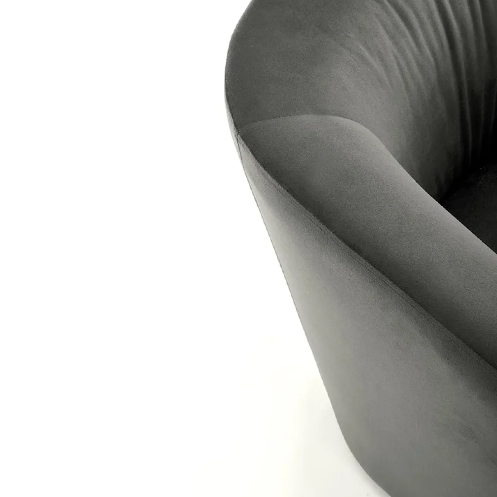 Garnero Arredamenti Poltrone Sala D'attesa|Poltrone Relax-Poltrona imbottita relax in velluto grigio Simeone Antracite