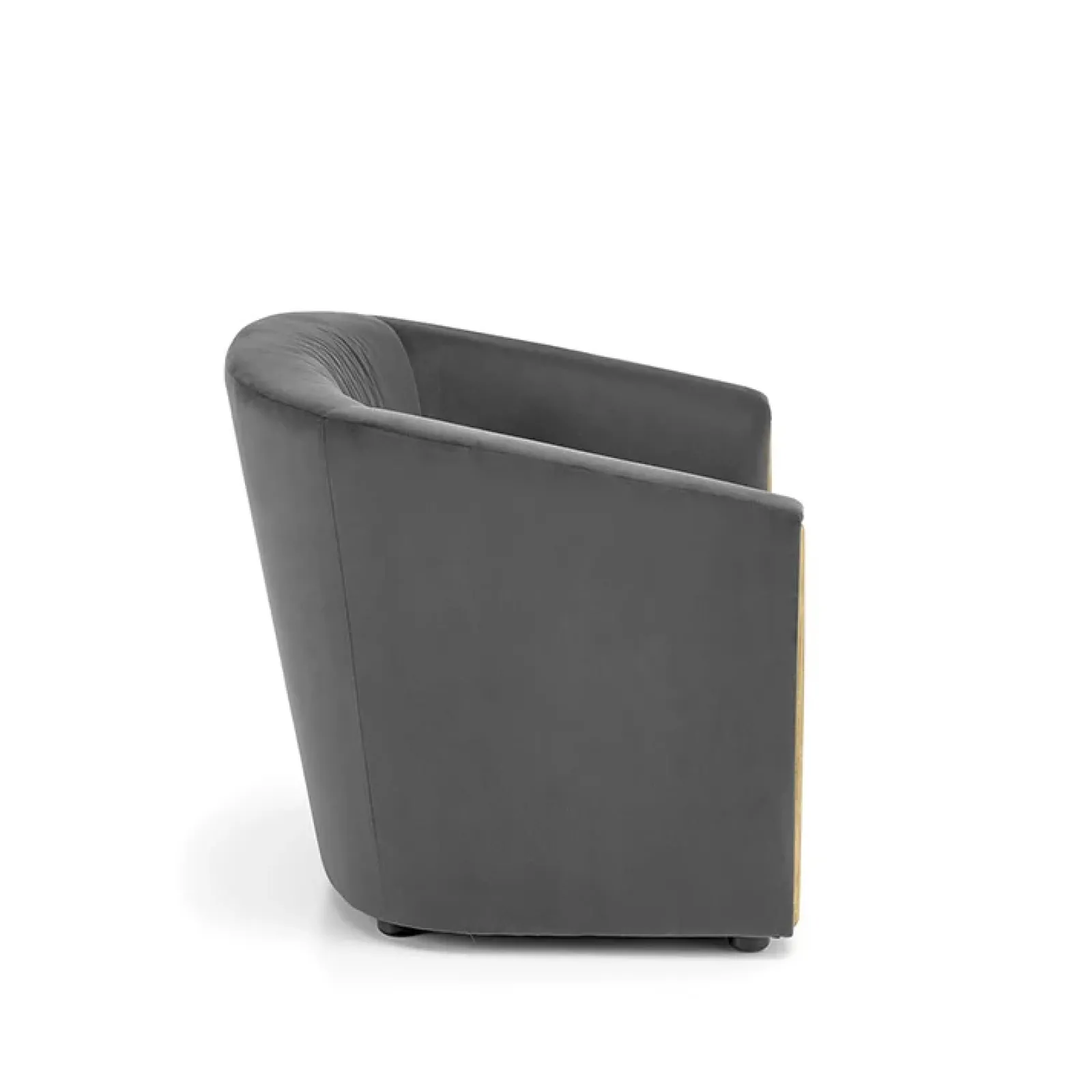 Garnero Arredamenti Poltrone Sala D'attesa|Poltrone Relax-Poltrona imbottita relax in velluto grigio Simeone Antracite