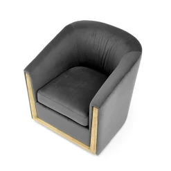 Garnero Arredamenti Poltrone Sala D'attesa|Poltrone Relax-Poltrona imbottita relax in velluto grigio Simeone Antracite