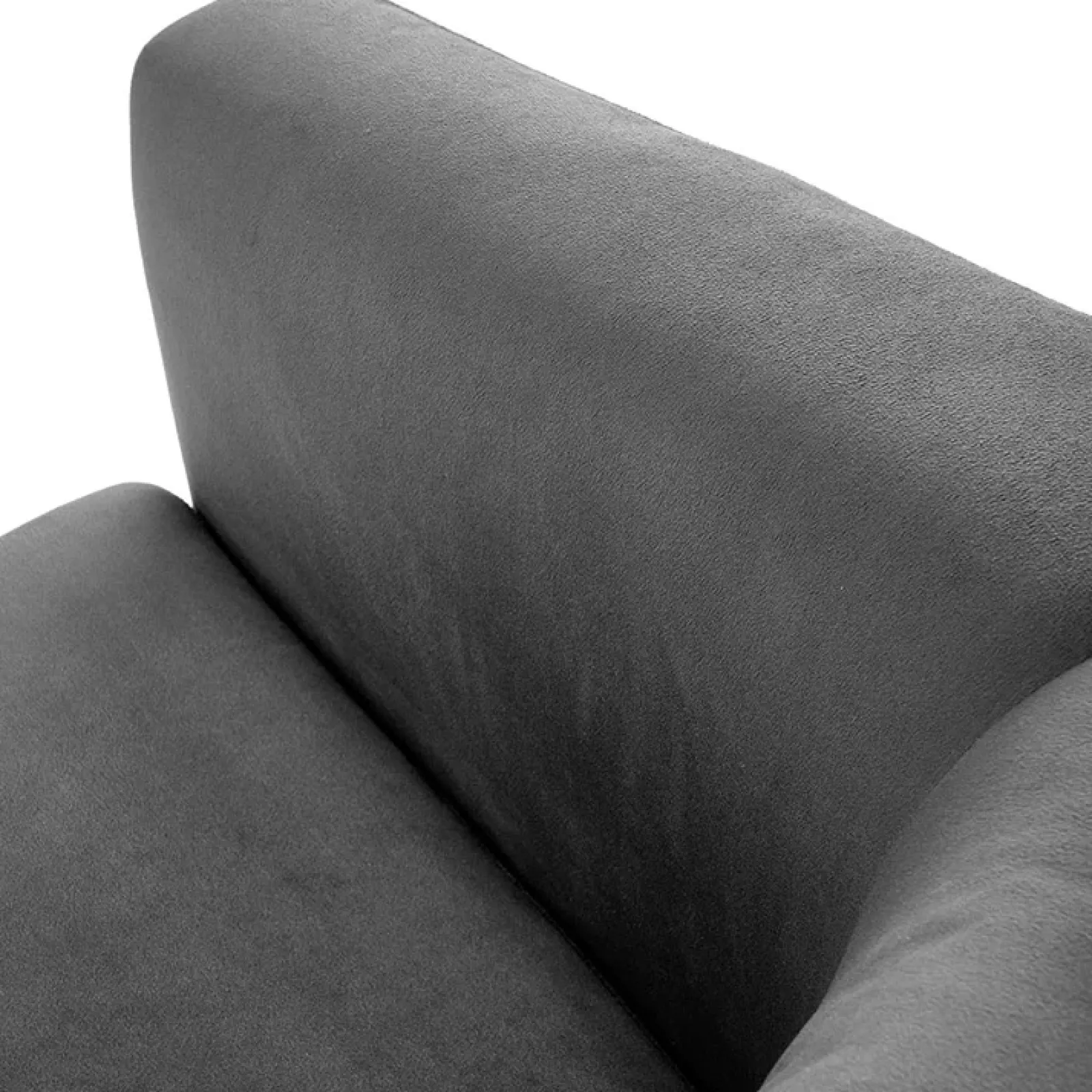 Garnero Arredamenti Poltrone Sala D'attesa|Poltrone Relax-Poltrona imbottita relax in velluto grigio Simeone Antracite