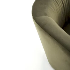 Garnero Arredamenti Sedie Sala Attesa|Poltrone Sala D'attesa-Poltrona imbottita relax in velluto Simeone Verde