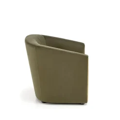 Garnero Arredamenti Sedie Sala Attesa|Poltrone Sala D'attesa-Poltrona imbottita relax in velluto Simeone Verde