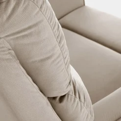 Garnero Arredamenti Poltrone Relax|Poltroncine Imbottite-Poltrona reclinabile imbottita in tessuto Benuat Beige