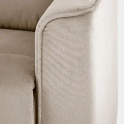 Garnero Arredamenti Poltrone Relax|Poltroncine Imbottite-Poltrona reclinabile imbottita in tessuto Benuat Beige