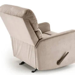 Garnero Arredamenti Poltrone Relax|Poltroncine Imbottite-Poltrona reclinabile imbottita in tessuto Benuat Beige