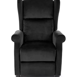 Garnero Arredamenti Poltrone Relax|Poltroncine Imbottite-Poltrona reclinabile imbottita in velluto Cassiopea Nero