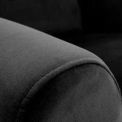 Garnero Arredamenti Poltrone Relax|Poltroncine Imbottite-Poltrona reclinabile imbottita in velluto Cassiopea Nero