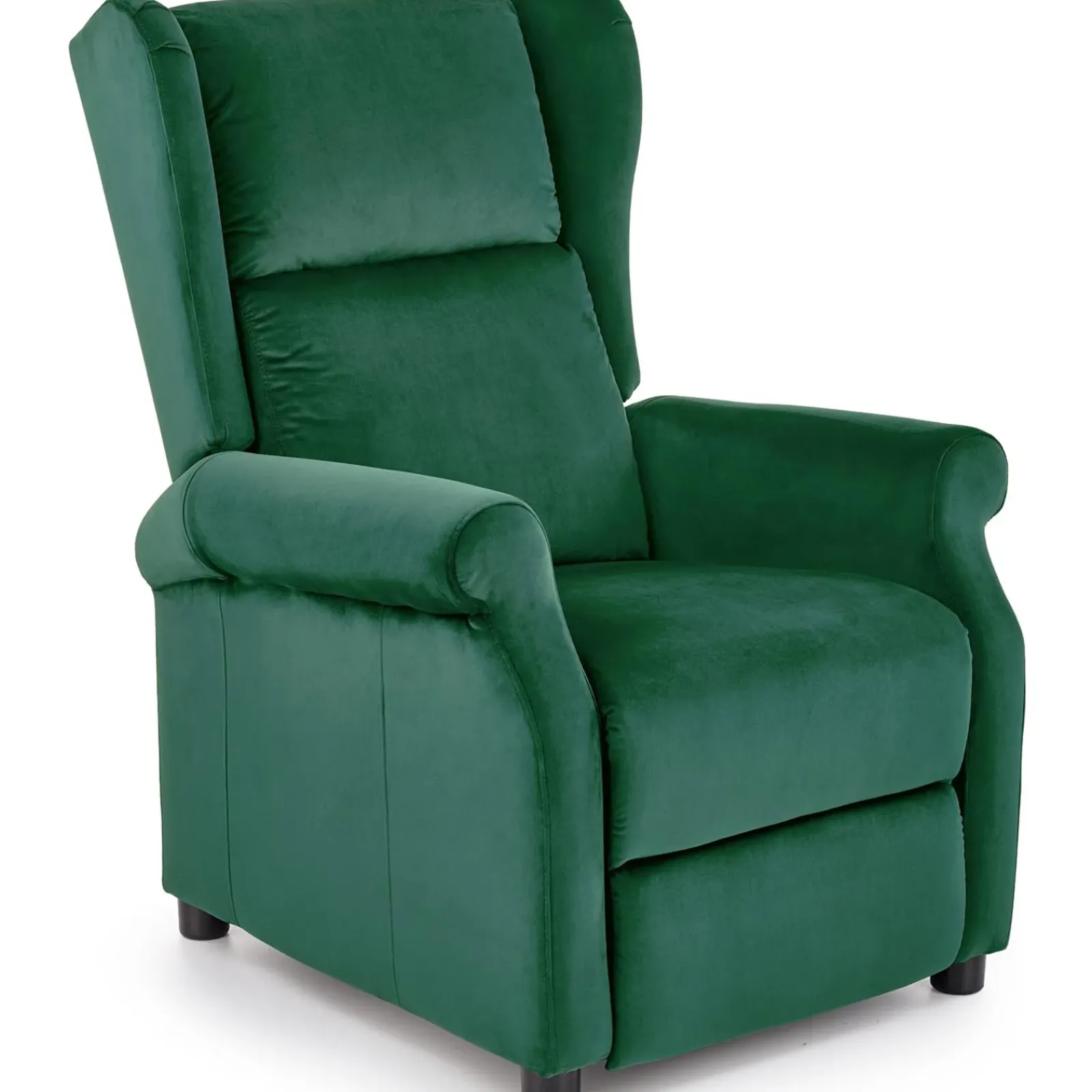 Garnero Arredamenti Poltrone Relax|Poltroncine Imbottite-Poltrona reclinabile imbottita in velluto Cassiopea Verde