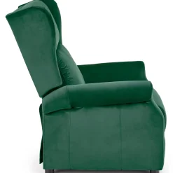 Garnero Arredamenti Poltrone Relax|Poltroncine Imbottite-Poltrona reclinabile imbottita in velluto Cassiopea Verde