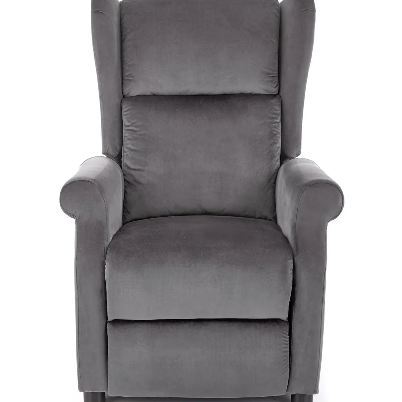 Garnero Arredamenti Poltrone Relax|Poltroncine Imbottite-Poltrona reclinabile imbottita in velluto Cassiopea Grigio