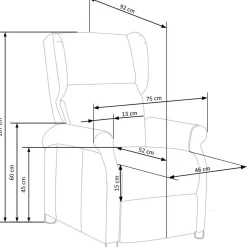 Garnero Arredamenti Poltrone Relax|Poltroncine Imbottite-Poltrona reclinabile imbottita in velluto Cassiopea Grigio