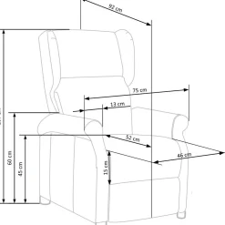 Garnero Arredamenti Poltrone Relax-Poltrona reclinabile imbottita in velluto terracotta Cassiopea Arancio