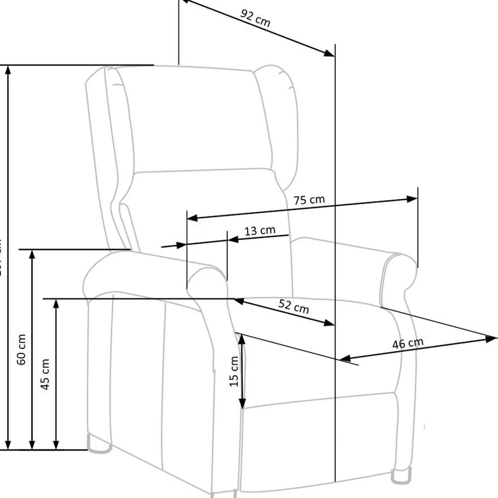 Garnero Arredamenti Poltrone Relax-Poltrona reclinabile imbottita in velluto terracotta Cassiopea Arancio