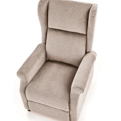 Garnero Arredamenti Poltrone Relax|Poltroncine Imbottite-Poltrona reclinabile imbottita in tessuto Cassiopea Beige