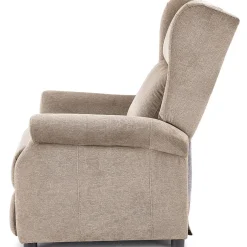 Garnero Arredamenti Poltrone Relax|Poltroncine Imbottite-Poltrona reclinabile imbottita in tessuto Cassiopea Beige