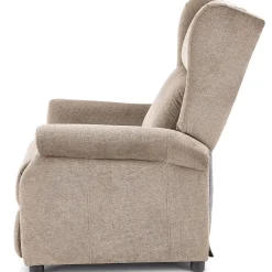 Garnero Arredamenti Poltrone Relax|Poltroncine Imbottite-Poltrona reclinabile massaggiante imbottita in tessuto Elion Beige