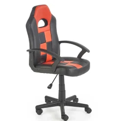 Garnero Arredamenti Sedie Per Scrivania Ragazzi-Poltrona regolabile per scrivania ragazzi in ecopelle rosso nero Grove