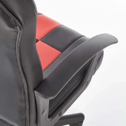 Garnero Arredamenti Sedie Per Scrivania Ragazzi-Poltrona regolabile per scrivania ragazzi in ecopelle rosso nero Grove