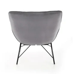 Garnero Arredamenti Poltrone Design|Poltrone Relax-Poltrona relax da sala in velluto grigio nero Indiana