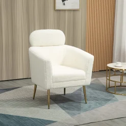 Garnero Arredamenti Poltrone Design|Poltrone Relax-Poltrona relax da salotto in tessuto panna oro Picaro