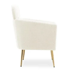 Garnero Arredamenti Poltrone Design|Poltrone Relax-Poltrona relax da salotto in tessuto panna oro Picaro