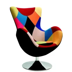 Garnero Arredamenti Poltrone Design|Poltroncine Imbottite-Poltrona relax imbottita in tessuto multicolore Samantha