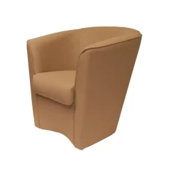 Garnero Arredamenti Poltrone Sala D'attesa-Poltrona relax imbottita in ecopelle nocciola Valentina Beige