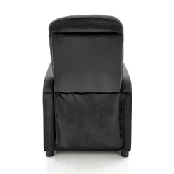 Garnero Arredamenti Poltrone Relax|Poltroncine Imbottite-Poltrona relax reclinabile in velluto antracite nero Sirmione