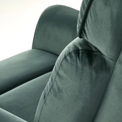 Garnero Arredamenti Poltrone Design|Poltrone Relax-Poltrona relax reclinabile elettrica in velluto verde Fatia