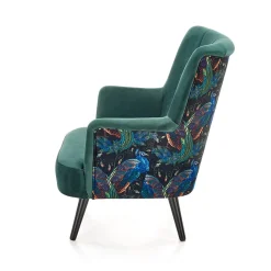 Garnero Arredamenti Poltrone Design|Poltrone Relax-Poltrona relax soggiorno in velluto verde scuro nero Nicosia