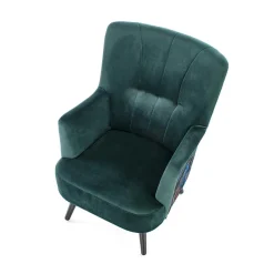 Garnero Arredamenti Poltrone Design|Poltrone Relax-Poltrona relax soggiorno in velluto verde scuro nero Nicosia