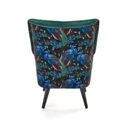 Garnero Arredamenti Poltrone Design|Poltrone Relax-Poltrona relax soggiorno in velluto verde scuro nero Nicosia