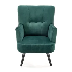 Garnero Arredamenti Poltrone Design|Poltrone Relax-Poltrona relax soggiorno in velluto verde scuro nero Nicosia