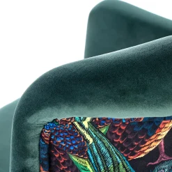 Garnero Arredamenti Poltrone Design|Poltrone Relax-Poltrona relax soggiorno in velluto verde scuro nero Nicosia