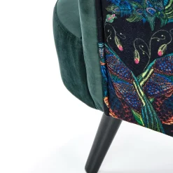 Garnero Arredamenti Poltrone Design|Poltrone Relax-Poltrona relax soggiorno in velluto verde scuro nero Nicosia