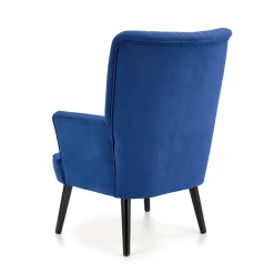 Garnero Arredamenti Poltrone Design|Poltrone Relax-Poltrona relax soggiorno in velluto blu nero Praia