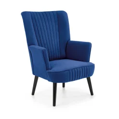 Garnero Arredamenti Poltrone Design|Poltrone Relax-Poltrona relax soggiorno in velluto blu nero Praia