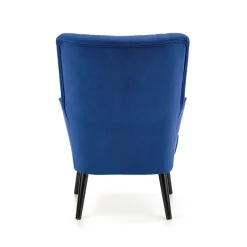 Garnero Arredamenti Poltrone Design|Poltrone Relax-Poltrona relax soggiorno in velluto blu nero Praia