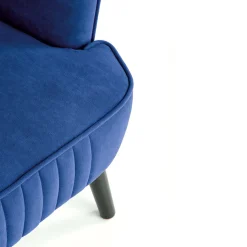 Garnero Arredamenti Poltrone Design|Poltrone Relax-Poltrona relax soggiorno in velluto blu nero Praia